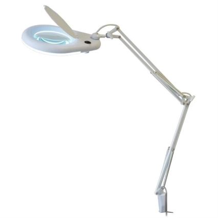 LED Namizna svetilka z lupo LED/9W/230V bela/sijajni krom