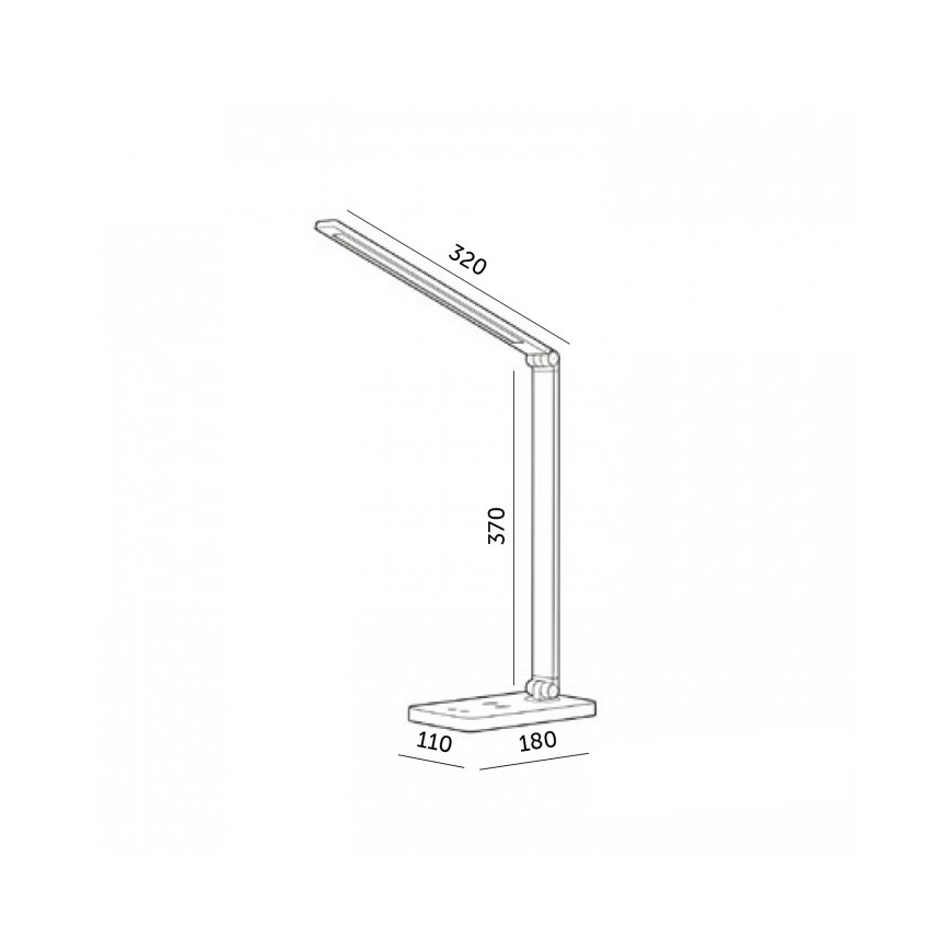 LED nastavljiva namizna svetilka z brezžičnim polnjenjem QI NOBLITE Q LED/7W/230V 3000/4000/6500K črna