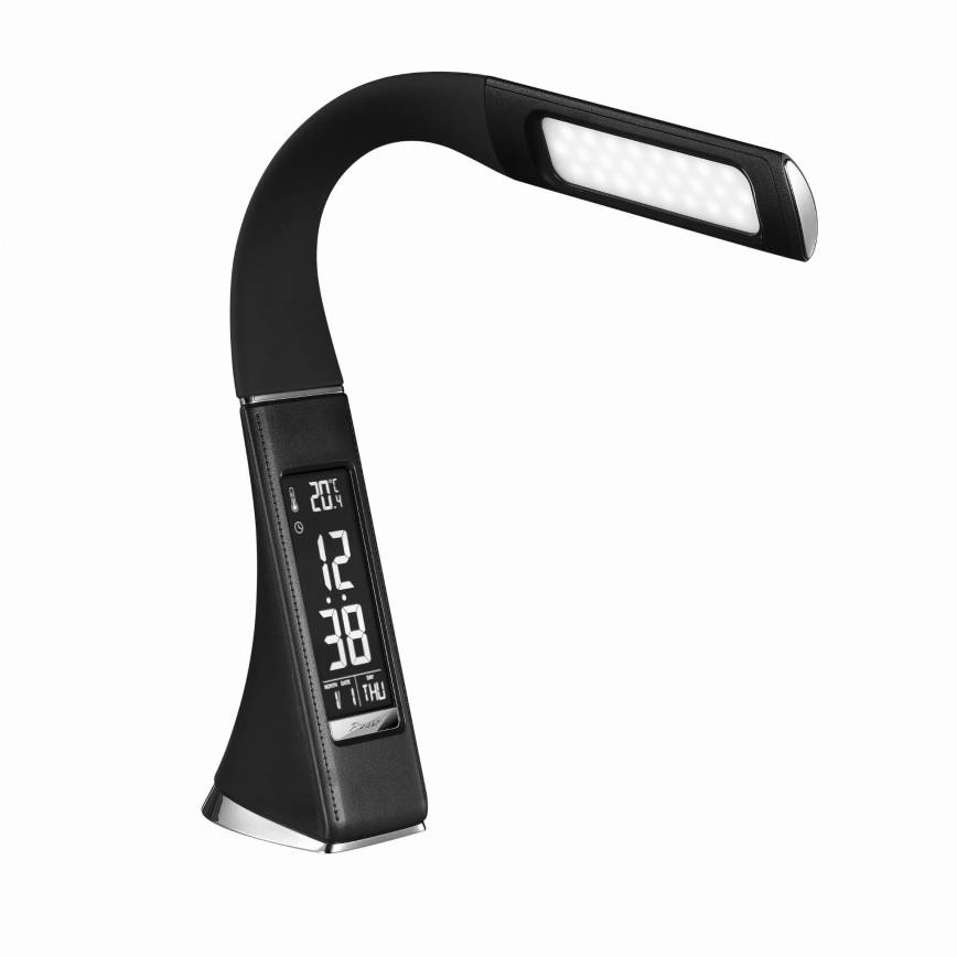 LED namizna svetilka z zaslonom, upravljanje na dotik in nastavljiva svetlost, LED/10W/5V, črna