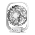 LED namizna svetilka z ventilatorjem LED/2W/230V bela