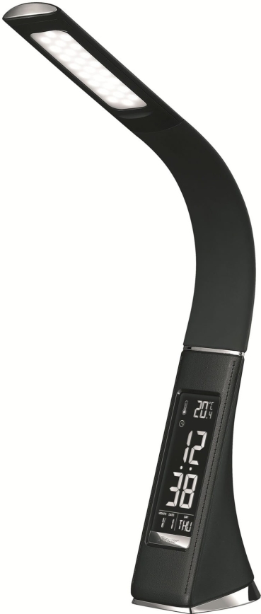 LED namizna svetilka z zaslonom, upravljanje na dotik in nastavljiva svetlost, LED/10W/5V, črna