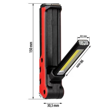 LED Napolnitvena delovna svetilka LED/5W/5V IPX2 360 sijajni 2000 mAh