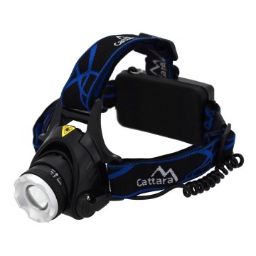 LED Napolnitvena naglavna svetilka LED/6W/7,4V 2x2800 mAh IP44 črna/modra