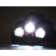 LED Napolnitvena naglavna svetilka z rdečo lučko LED/16W/7,4V IP44 črna/modra