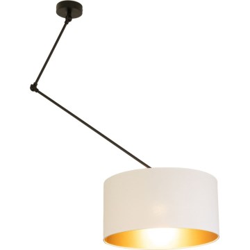 LED nastavljiv lestenec na drogu GORTA 1xE27/60W/230V bela/zlata