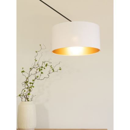 LED nastavljiv lestenec na drogu GORTA 1xE27/60W/230V bela/zlata