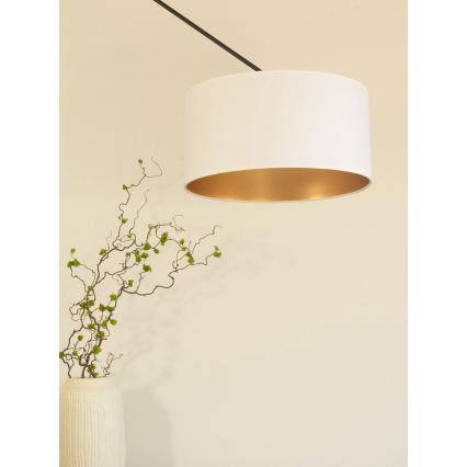 LED nastavljiv lestenec na drogu GORTA 1xE27/60W/230V bela/zlata