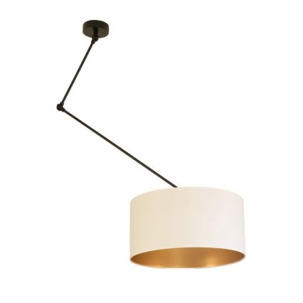LED nastavljiv lestenec na drogu GORTA 1xE27/60W/230V bela/zlata