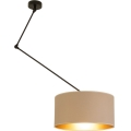 LED nastavljiv lestenec na drogu GORTA 1xE27/60W/230V bež/zlata