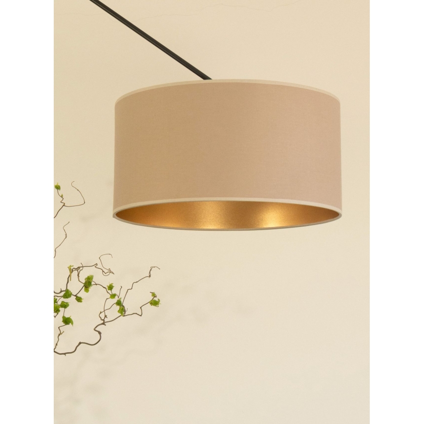 LED nastavljiv lestenec na drogu GORTA 1xE27/60W/230V bež/zlata
