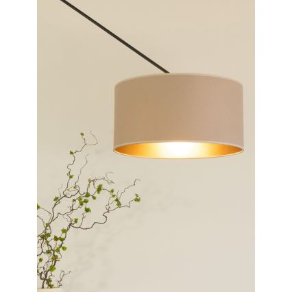 LED nastavljiv lestenec na drogu GORTA 1xE27/60W/230V bež/zlata