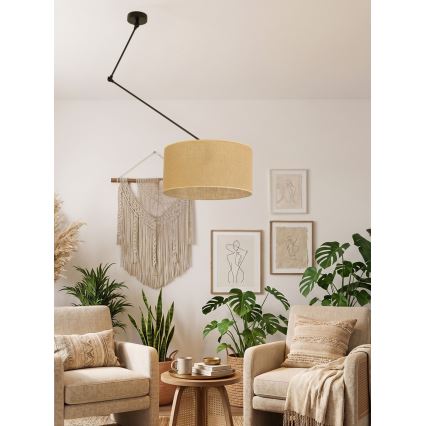 LED nastavljiv lestenec na palici GORTA 1xE27/60W/230V juta