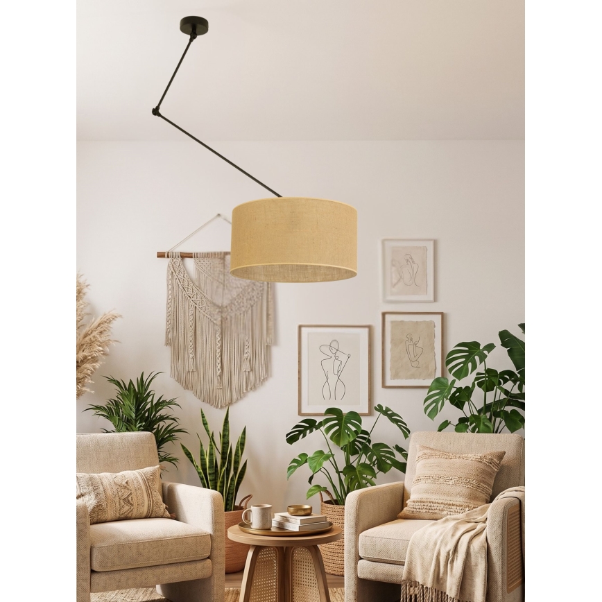 LED nastavljiv lestenec na palici GORTA 1xE27/60W/230V juta