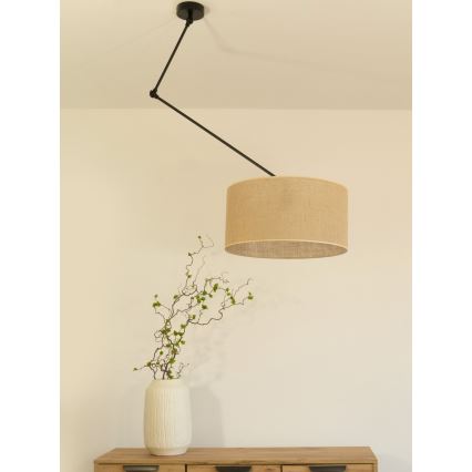 LED nastavljiv lestenec na palici GORTA 1xE27/60W/230V juta