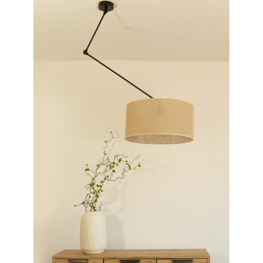 LED nastavljiv lestenec na palici GORTA 1xE27/60W/230V juta