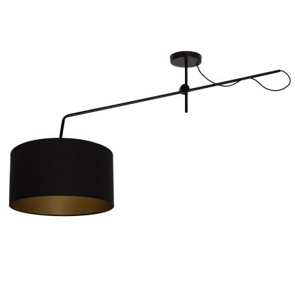 LED nastavljiv stropni lestenec VENICE 1xE27/60W/230V črna/zlata