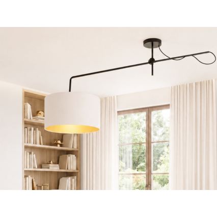 LED nastavljiva površinsko pritrjena stropna svetilka VENICE 1xE27/60W/230V bela/zlata