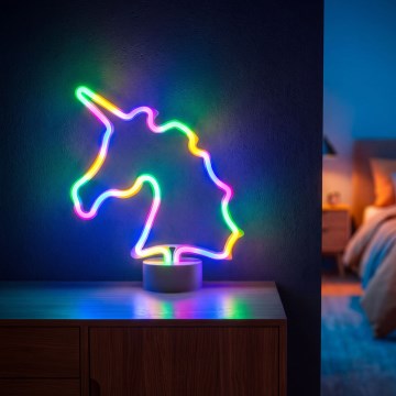 LED neonska namizna dekoracija LED/2W/3xAA USB samorog