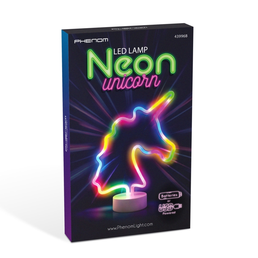 LED neonska namizna dekoracija LED/2W/3xAA USB samorog
