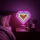 LED neonska namizna dekoracija LED/2W/3xAA USB v obliki srca