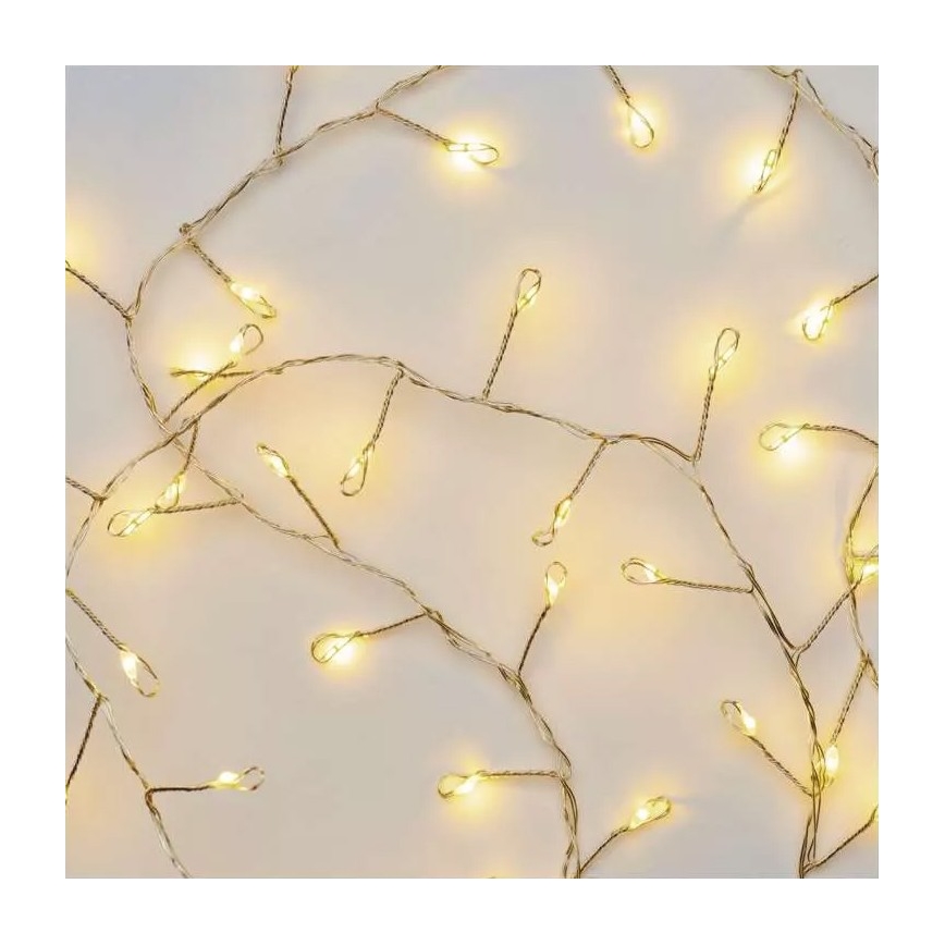 LED  niz 100xLED/3xAA 2,7m topla bela