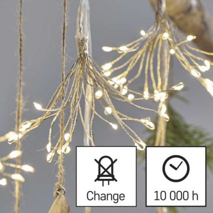 LED niz 150 LED/5,35 m, topla bela