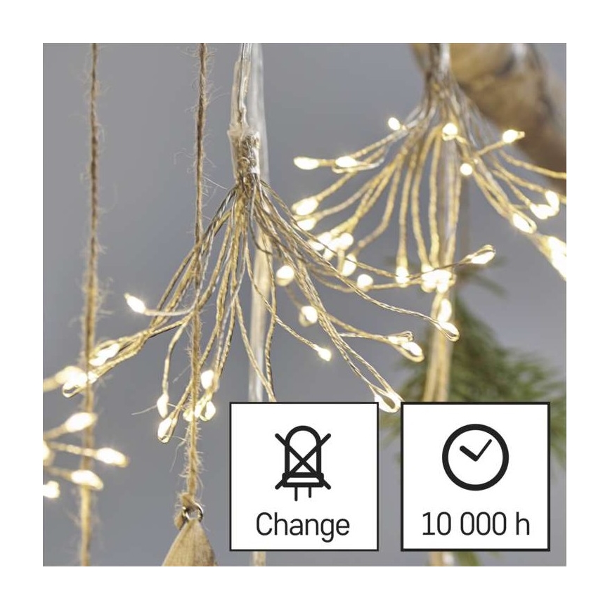 LED niz 150 LED/5,35 m, topla bela