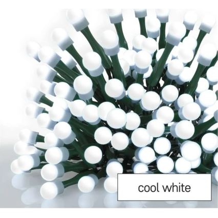 LED niz 200 LED/8 funkcij, 20 m, IP44, hladna bela