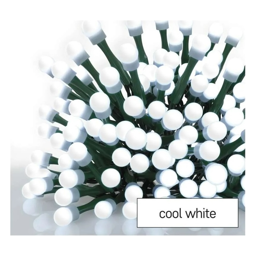 LED niz 200 LED/8 funkcij, 20 m, IP44, hladna bela