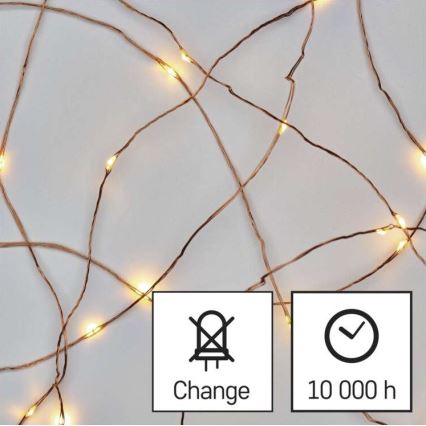 LED niz 20xLED/2,4m topla bela