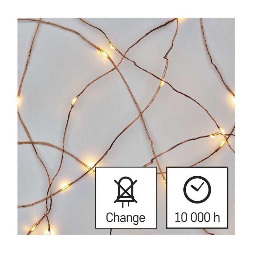 LED niz 20xLED/2,4m topla bela