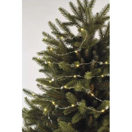 LED  niz 20xLED/2xAA 2,2 m topla bela