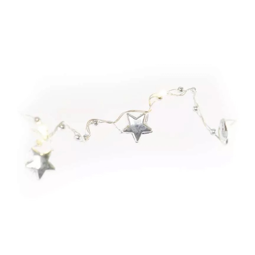 LED  niz 20xLED/2xAA 2,2 m topla bela