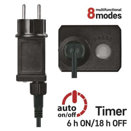 LED niz 300xLED/8 funkcij 35m IP44 topla bela