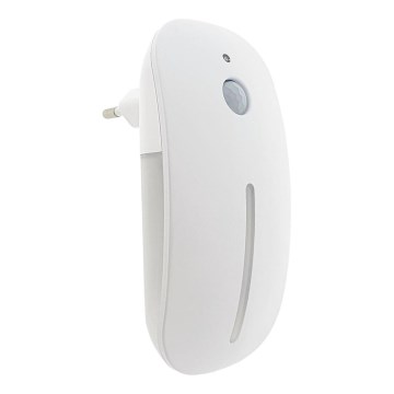 LED Nočna luč s senzorjem LED/1W/230V bela