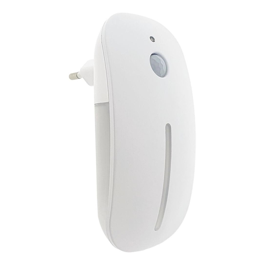 LED Nočna luč s senzorjem LED/1W/230V bela