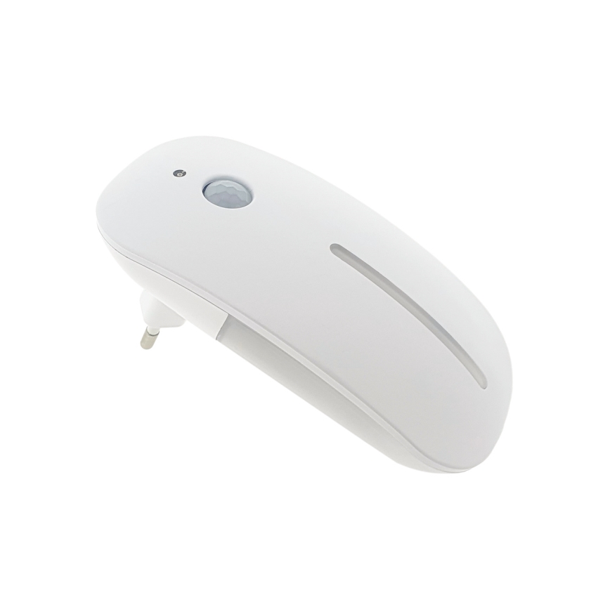 LED Nočna luč s senzorjem LED/1W/230V bela
