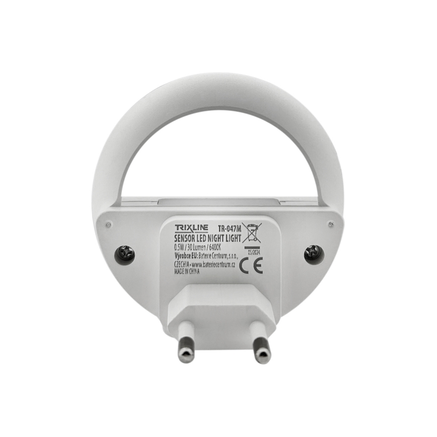 LED Nočna luč s senzorjem za mrak LED/0,5W/230V bela