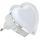 LED Nočna luč v vtičnico LED/0,4W/230V belo srce