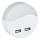 LED Nočna luč za vtičnico s senzorjem za mrak 2xUSB LED/0,45W/230V 3000K