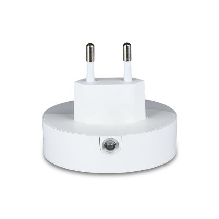 LED Nočna luč za vtičnico s senzorjem za mrak 2xUSB LED/0,45W/230V 3000K