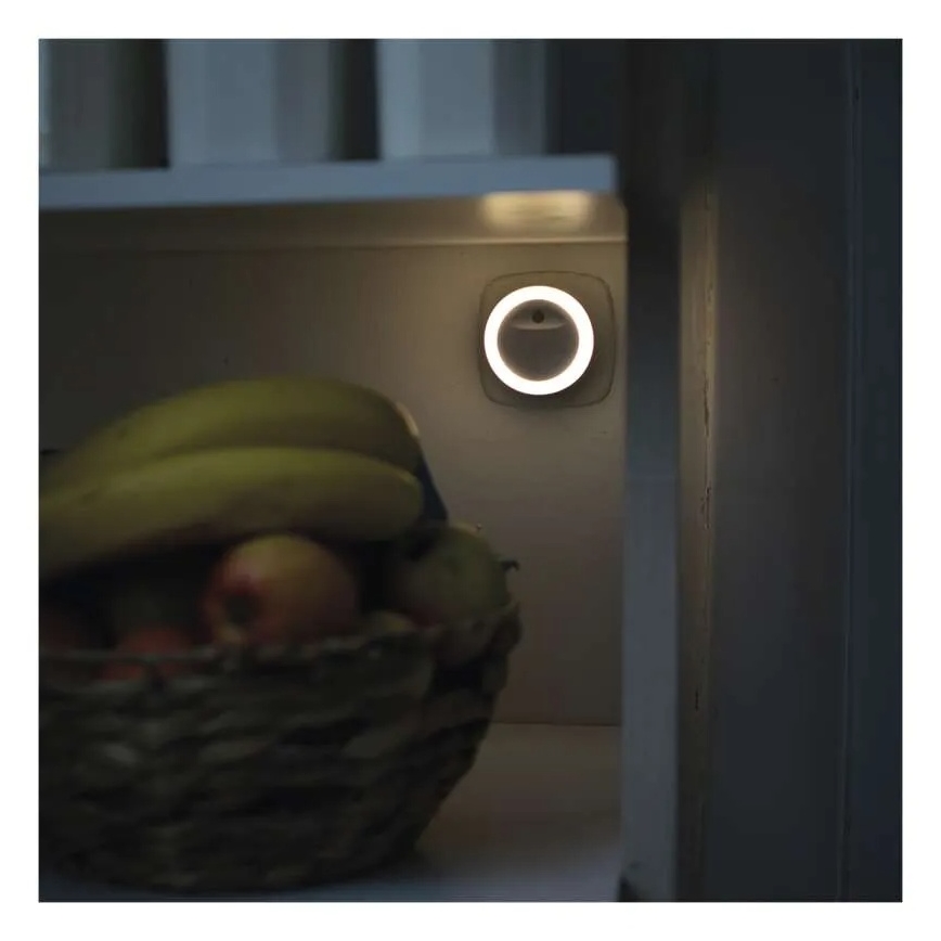 LED nočna lučka s senzorjem mraka LED/0,3W/230V