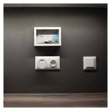 LED nočna lučka s senzorjem mraka LED/0,3W/230V