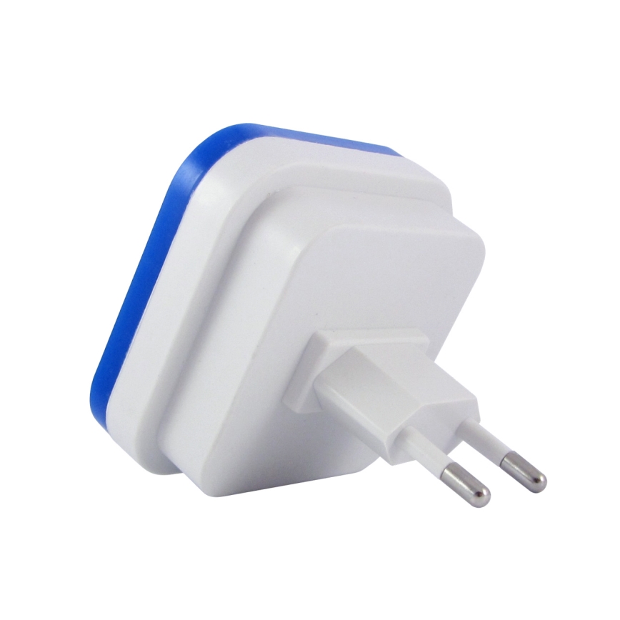 LED nočna lučka s senzorjem mraka, LED, 0,5 W, 230 V, modra