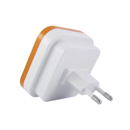 LED Nočna lučka s senzorjem mraka LED/0,5W/230V oranžna