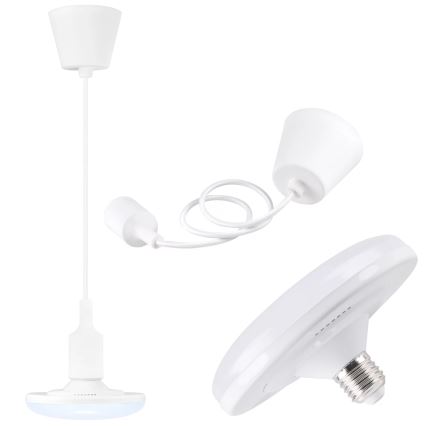 LED Obesna svetilka KIKI 1xE27/10W/230V bela