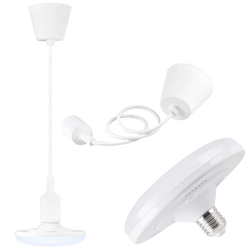 LED Obesna svetilka KIKI 1xE27/10W/230V bela