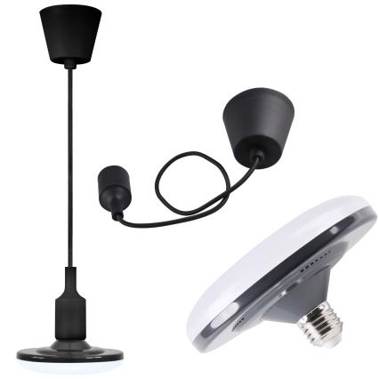 LED Obesna svetilka KIKI 1xE27/10W/230V črna
