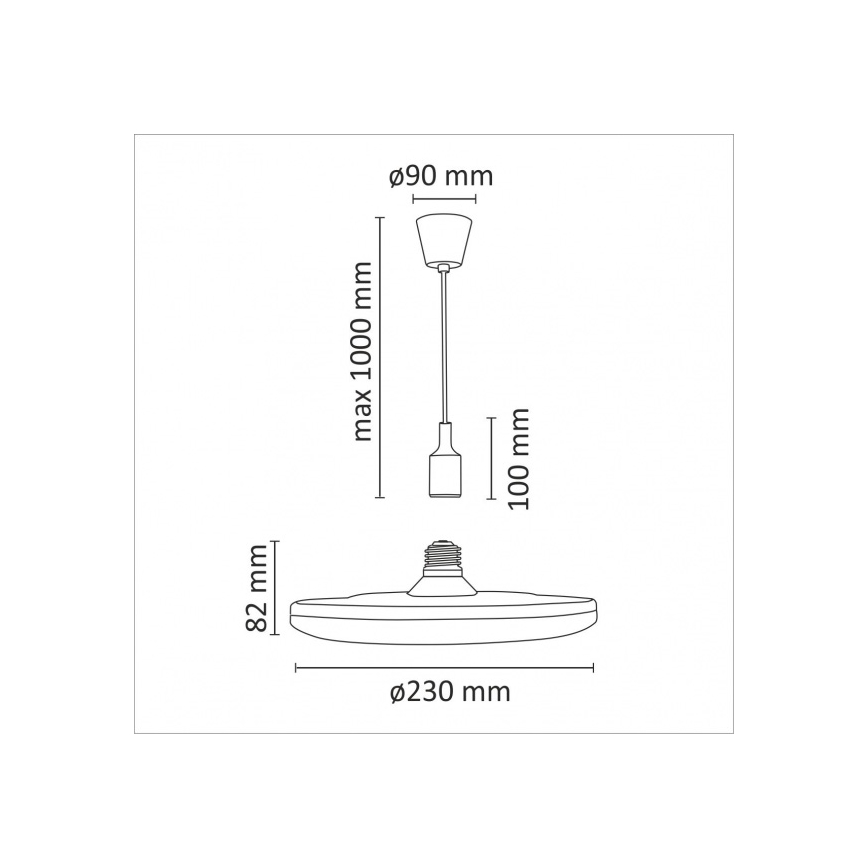 LED Obesna svetilka KIKI 1xE27/15W/230V bela