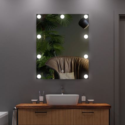 LED Ogledalo z osvetlitvijo 9xLED/1W/230V 3000/4000/6000K 50x40 cm IP44